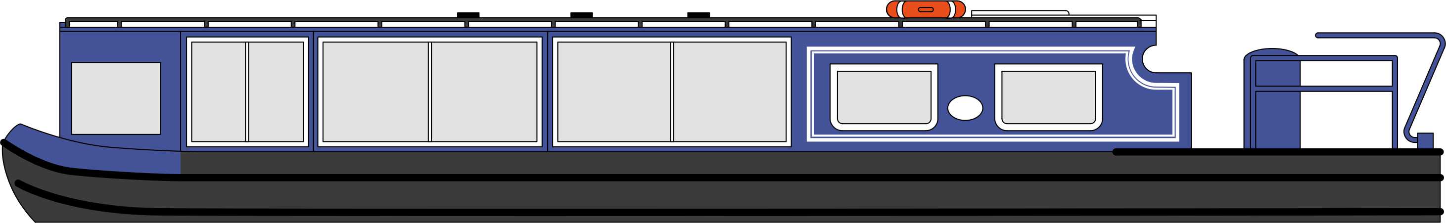 Graphic - narrowboat Long Tom